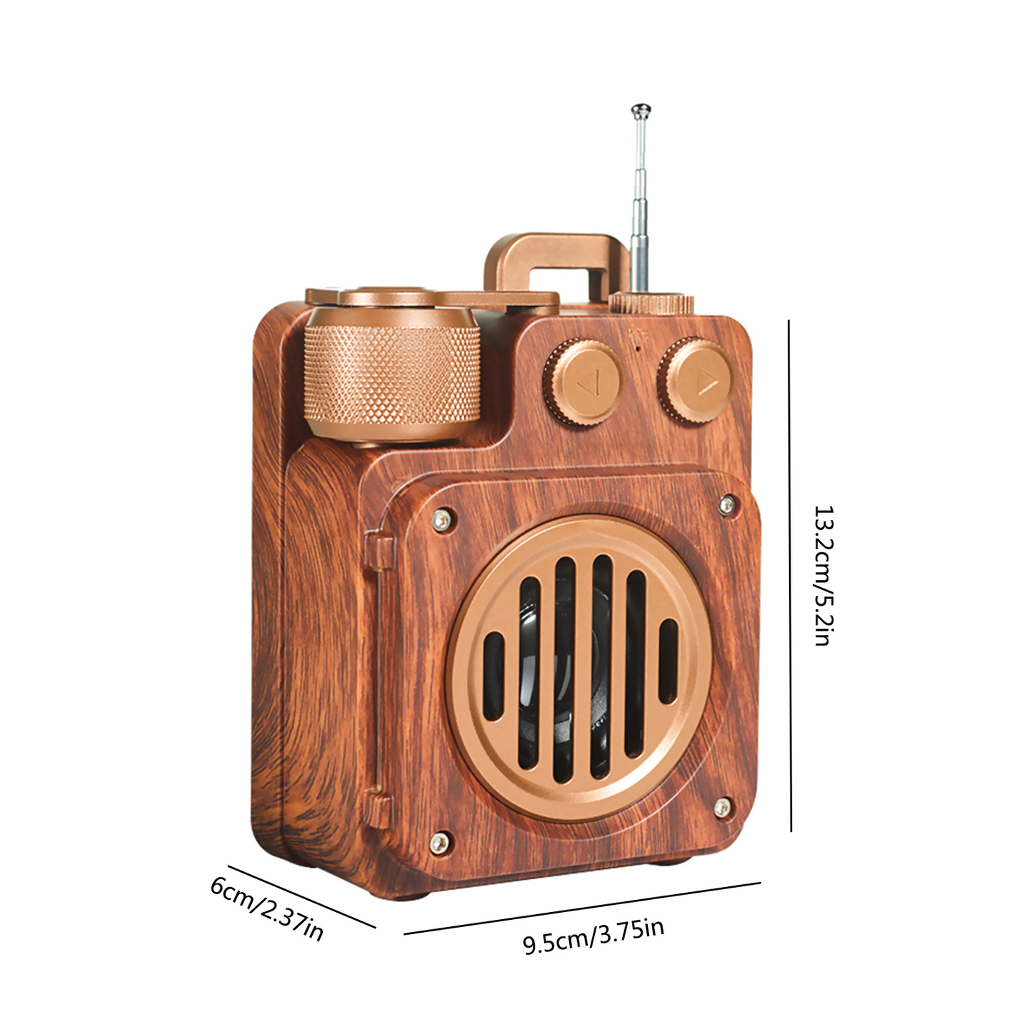 Stilfuld Bluetooth Højttaler med Fyldig Lyd og Vintage Design