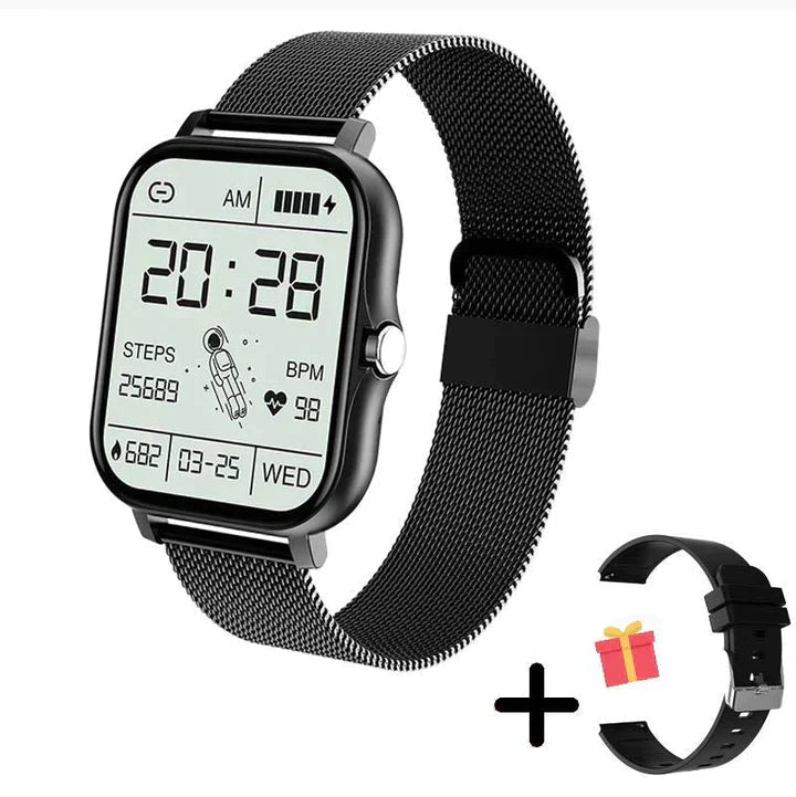 Stilfuldt Smartwatch med Sundhedsdata og Lang Batterilevetid
