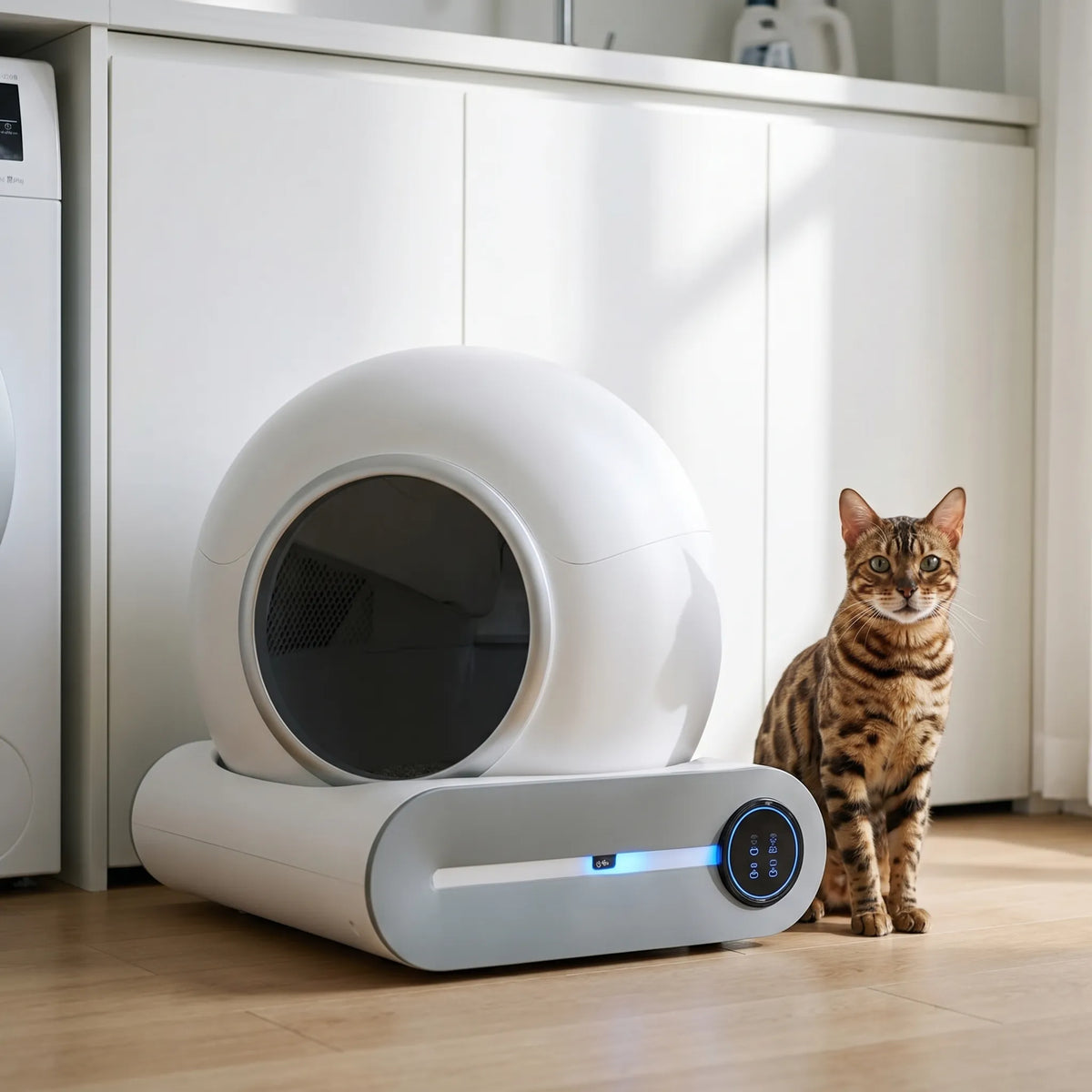 Halvåbent Katte-Toilet System med Automatisk Funktion