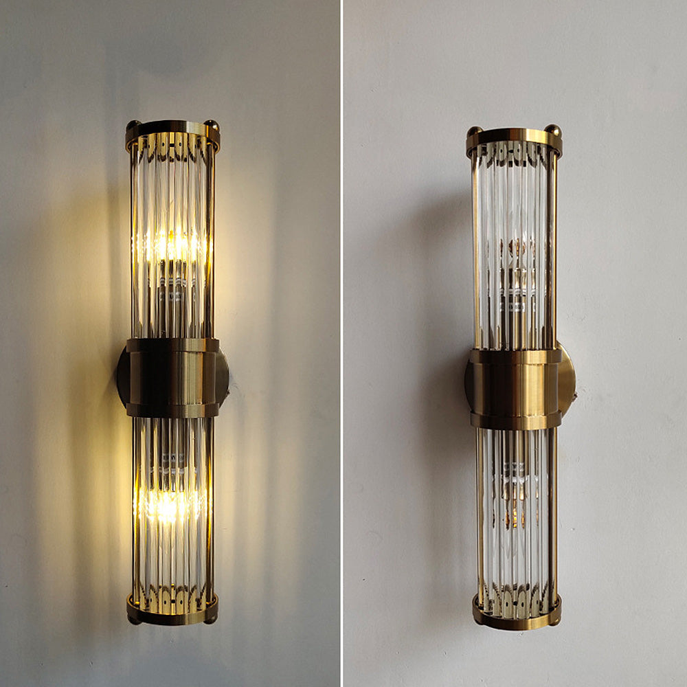 Guldbelagt LED Væglampe i Glas – Elegant Indendørs Design