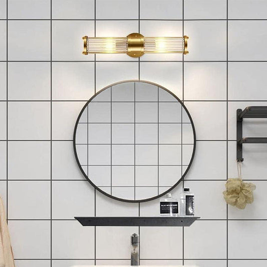 Guldbelagt LED Væglampe i Glas – Elegant Indendørs Design