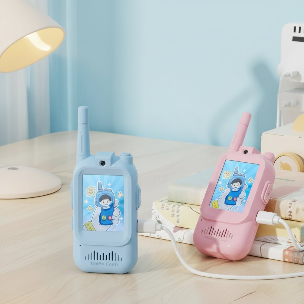 Børne-video-walkie talkies med kamera og lang rækkevidde
