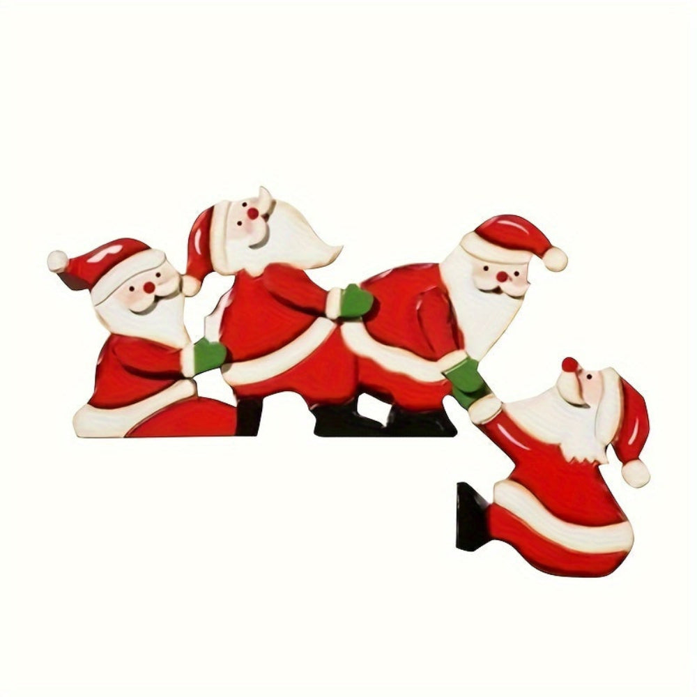 Julestemning med vægkunst, Santa og rensdyr til dørindramning