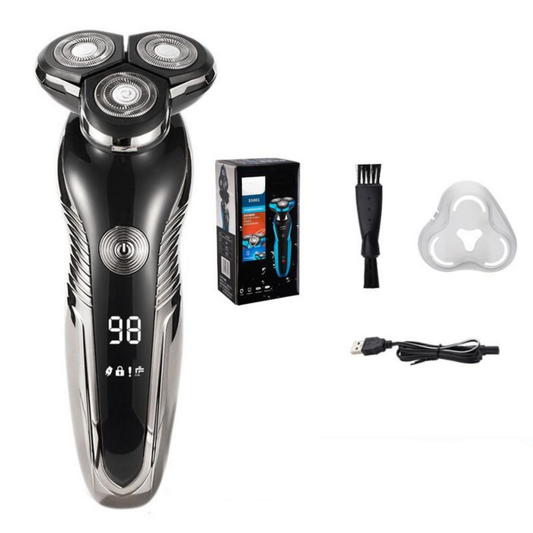 Vandtæt Elektrisk Barbermaskine til Mænd | Genopladelig til Våd og Tør Barbering