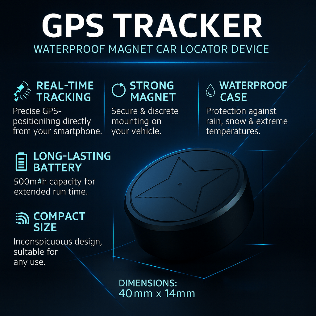 Vandtæt GPS Tracker til Biler - Real-time Sporing & Sikkerhed