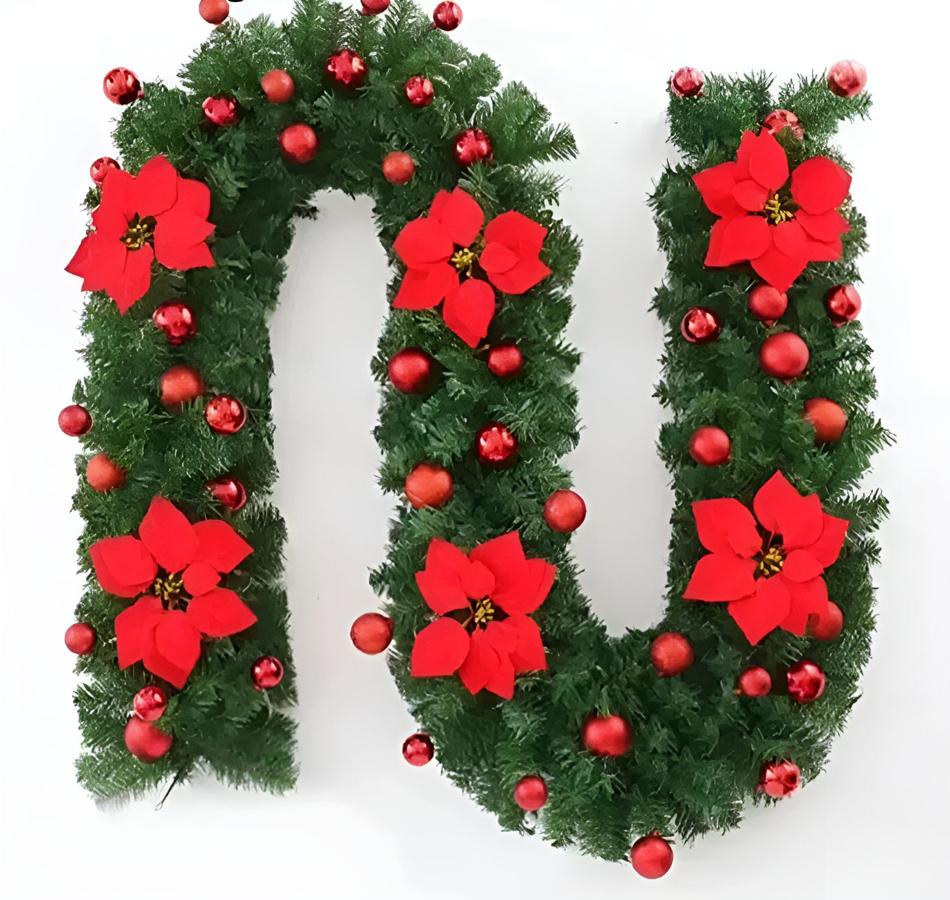 Festlig Rattangirlande med LED-lys – 270 cm Dekoration