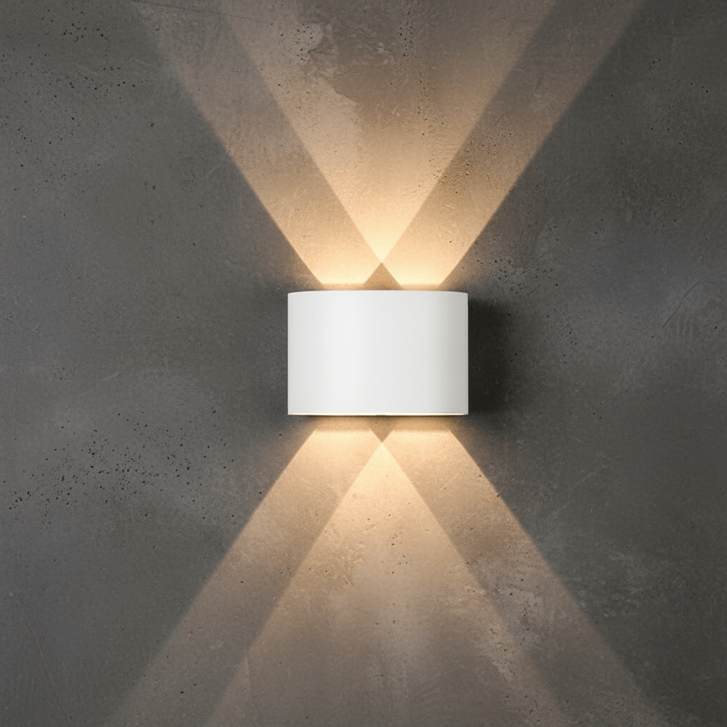 Moderne LED Udendørs Væglampe med Klar og Effektiv Belysning