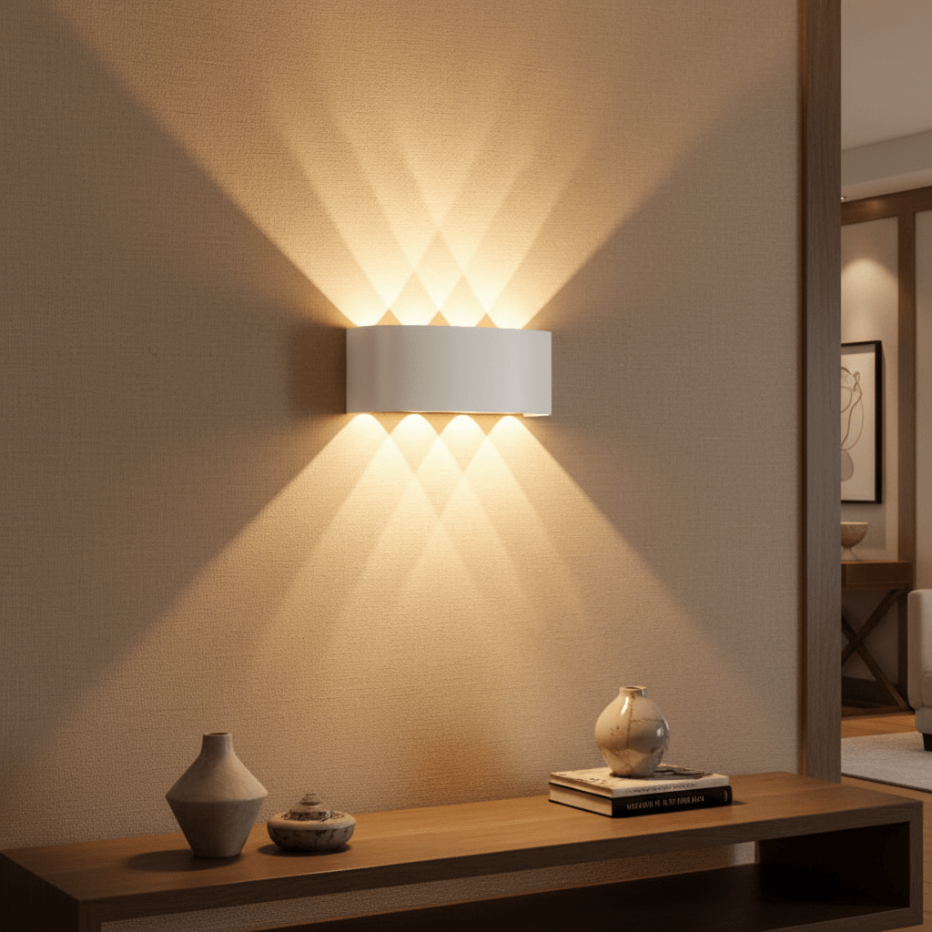 Moderne LED Udendørs Væglampe med Klar og Effektiv Belysning