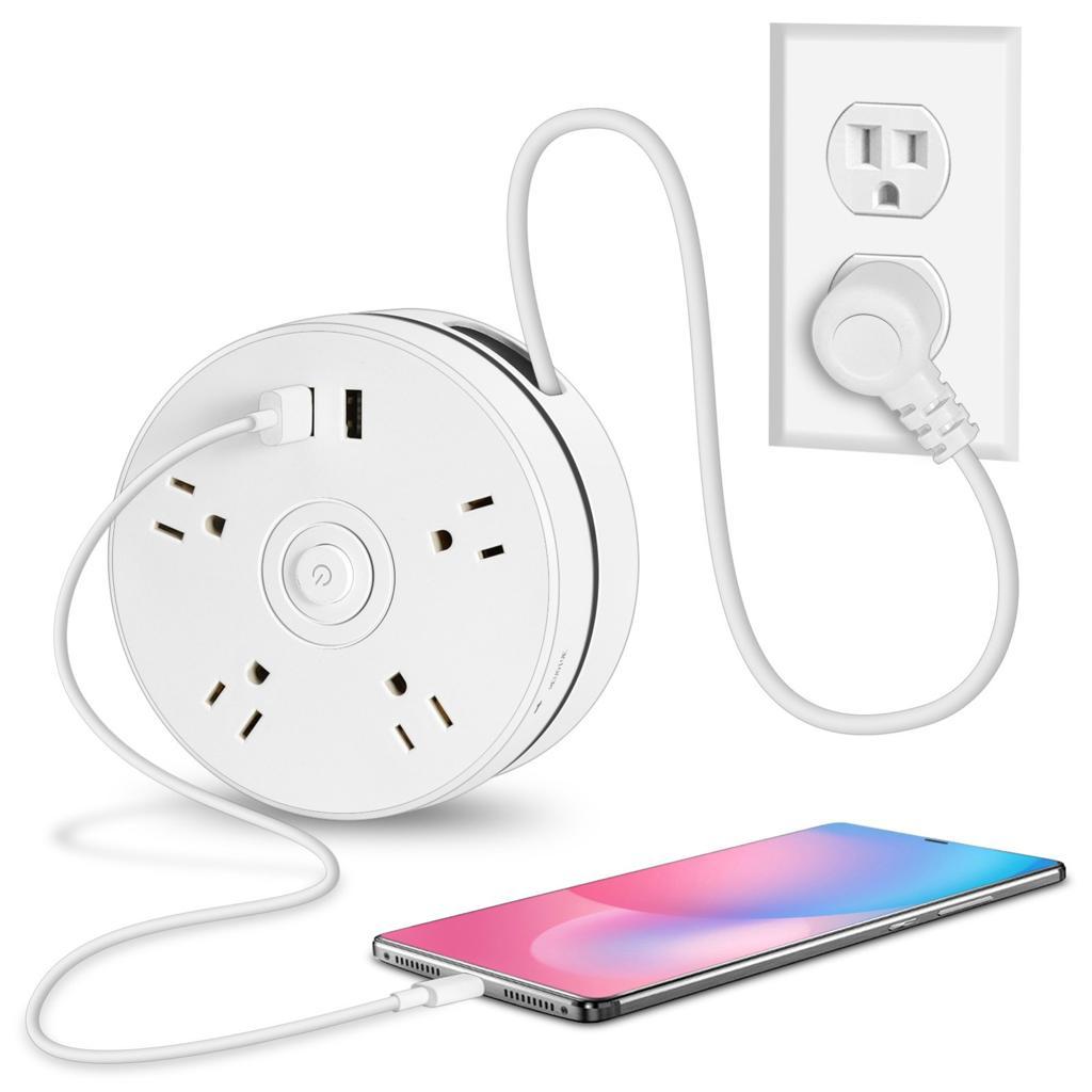 Round Total Connect-kabel för strömförlängning