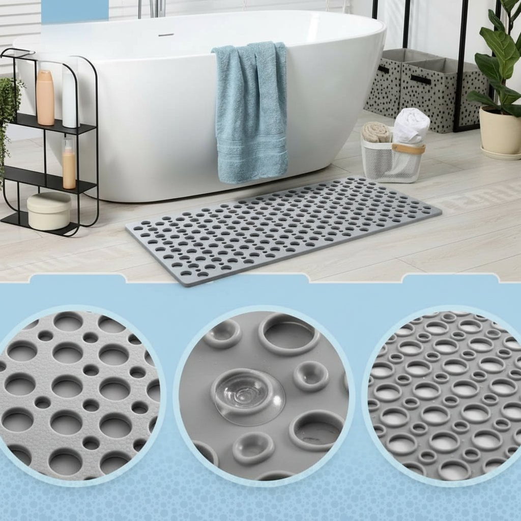 Halkfri badrumsmatta - Hygienisk och snabbtorkande