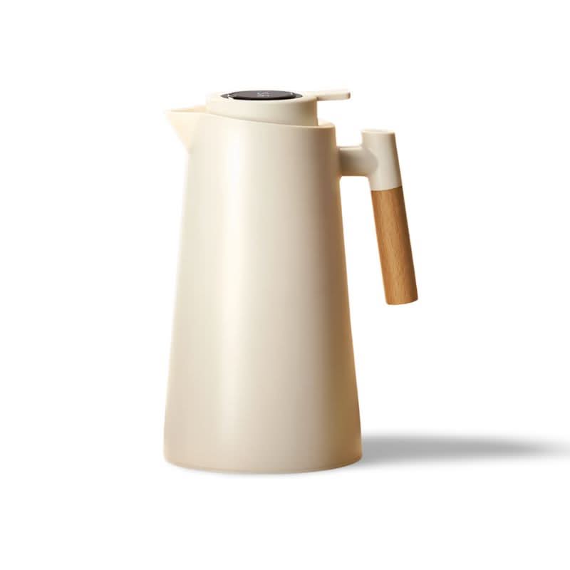 Elegant termokanna i glas med digital temperaturvisning