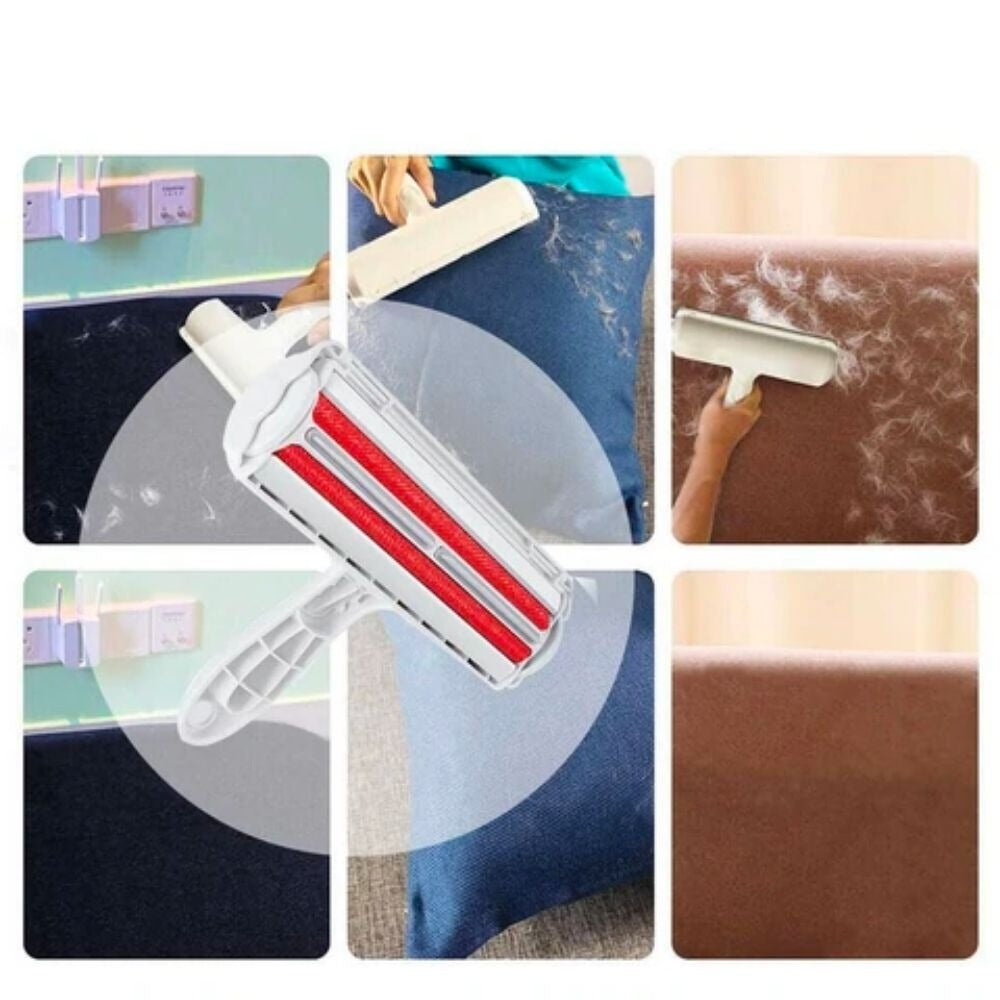 2-vejs dyrehårfjerner med mikrofiber rulle - FurSweep