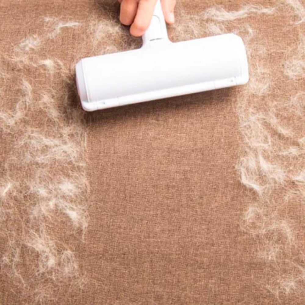 2-vejs dyrehårfjerner med mikrofiber rulle - FurSweep