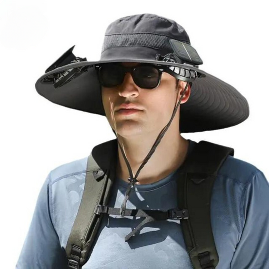 Smart Solhatt med Integrerad Solenergifläkt – BreezeCap