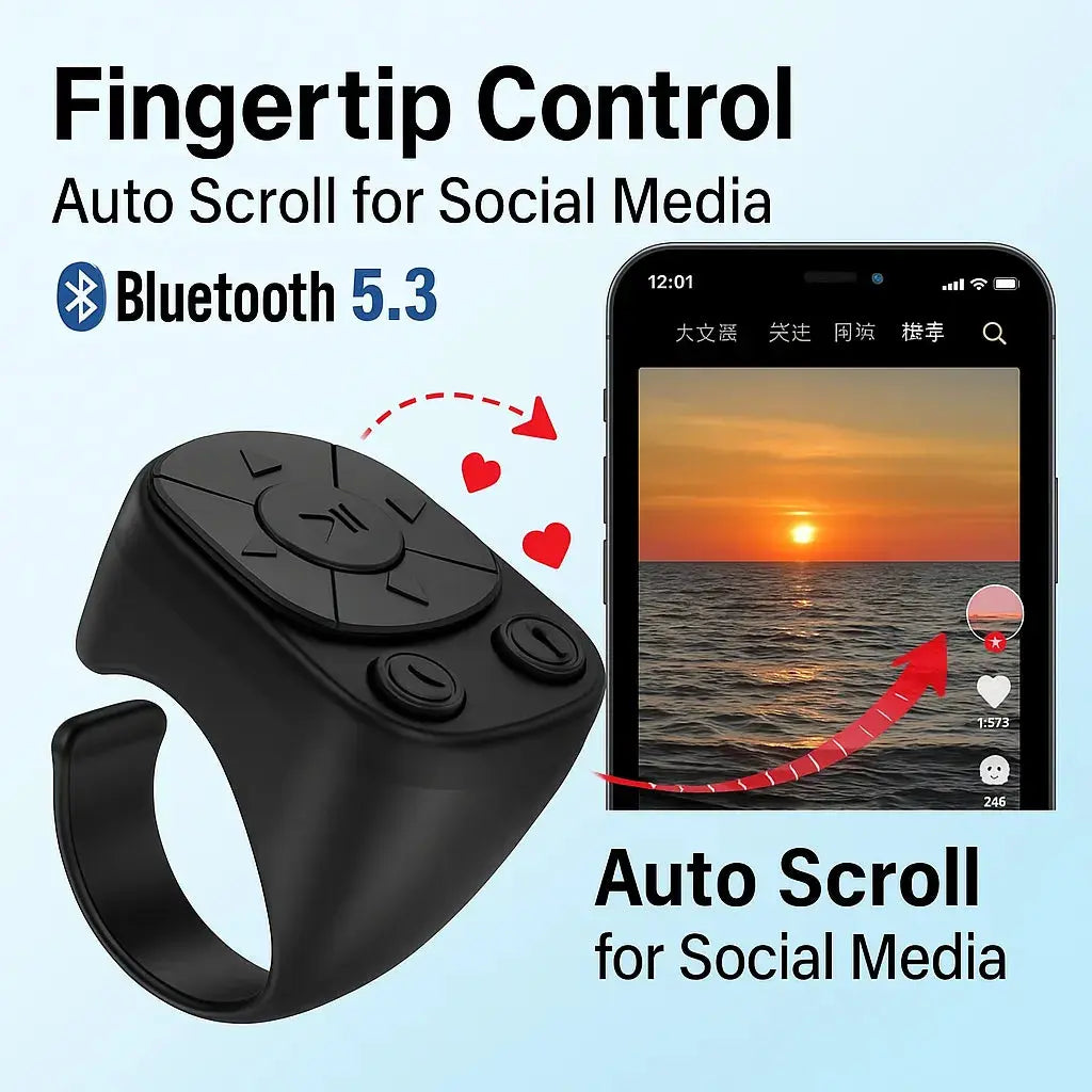 Bluetooth-fjernbetjening til kamera og scrolling