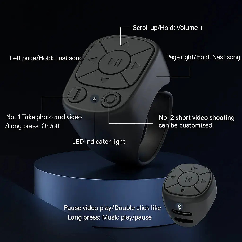 Bluetooth-fjernbetjening til kamera og scrolling