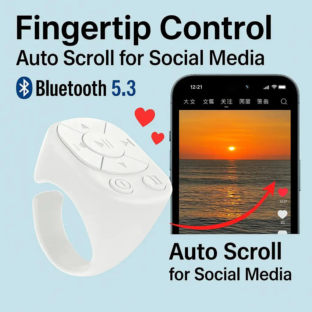 Bluetooth-fjernbetjening til kamera og scrolling