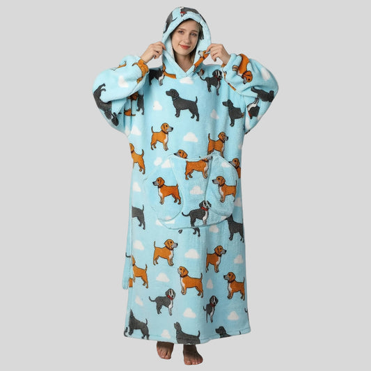 Bekväm Oversized Hoodie Filt för Damernas Juloutfit