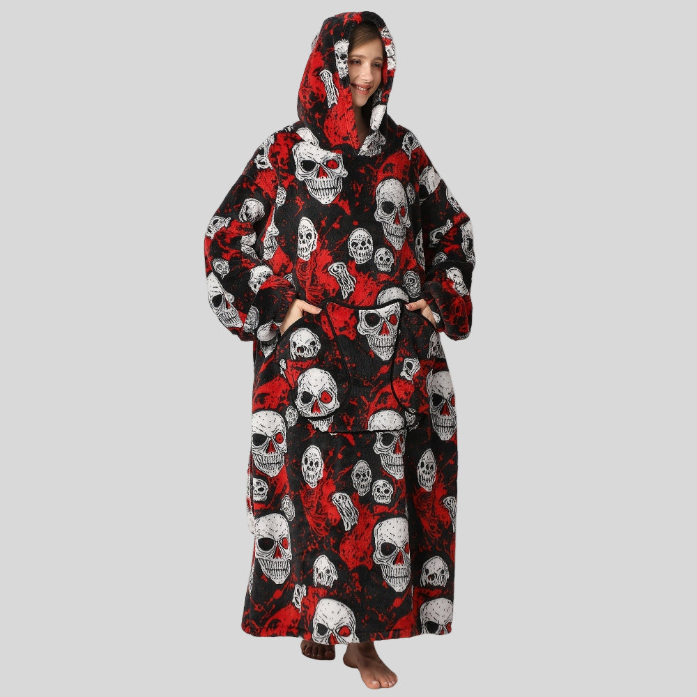 Bekväm Oversized Hoodie Filt för Damernas Juloutfit