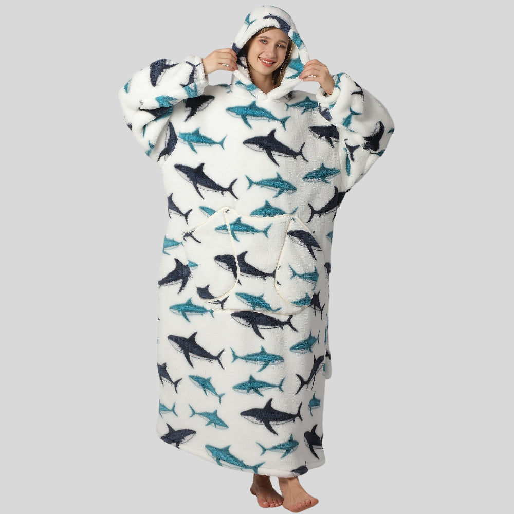 Bekväm Oversized Hoodie Filt för Damernas Juloutfit