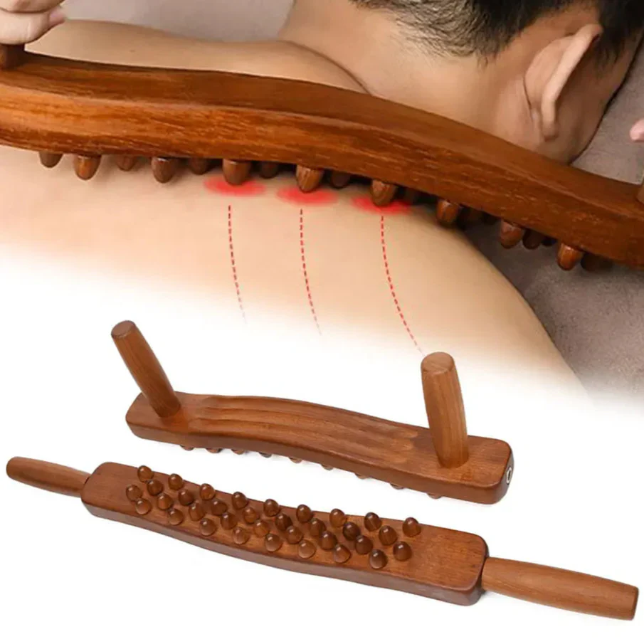 Effektivt massageverktyg i naturträ – Smärtlindring & Välbefinnande