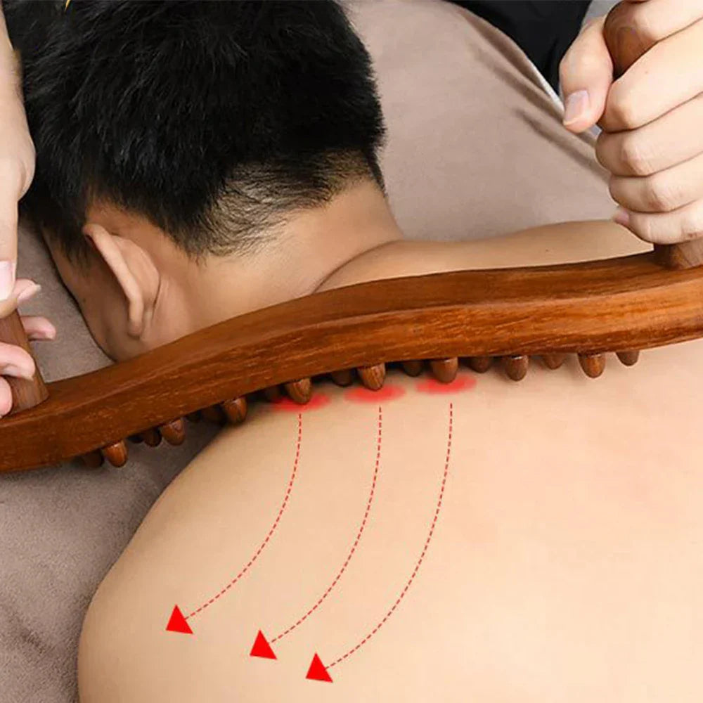 Effektivt massageverktyg i naturträ – Smärtlindring & Välbefinnande
