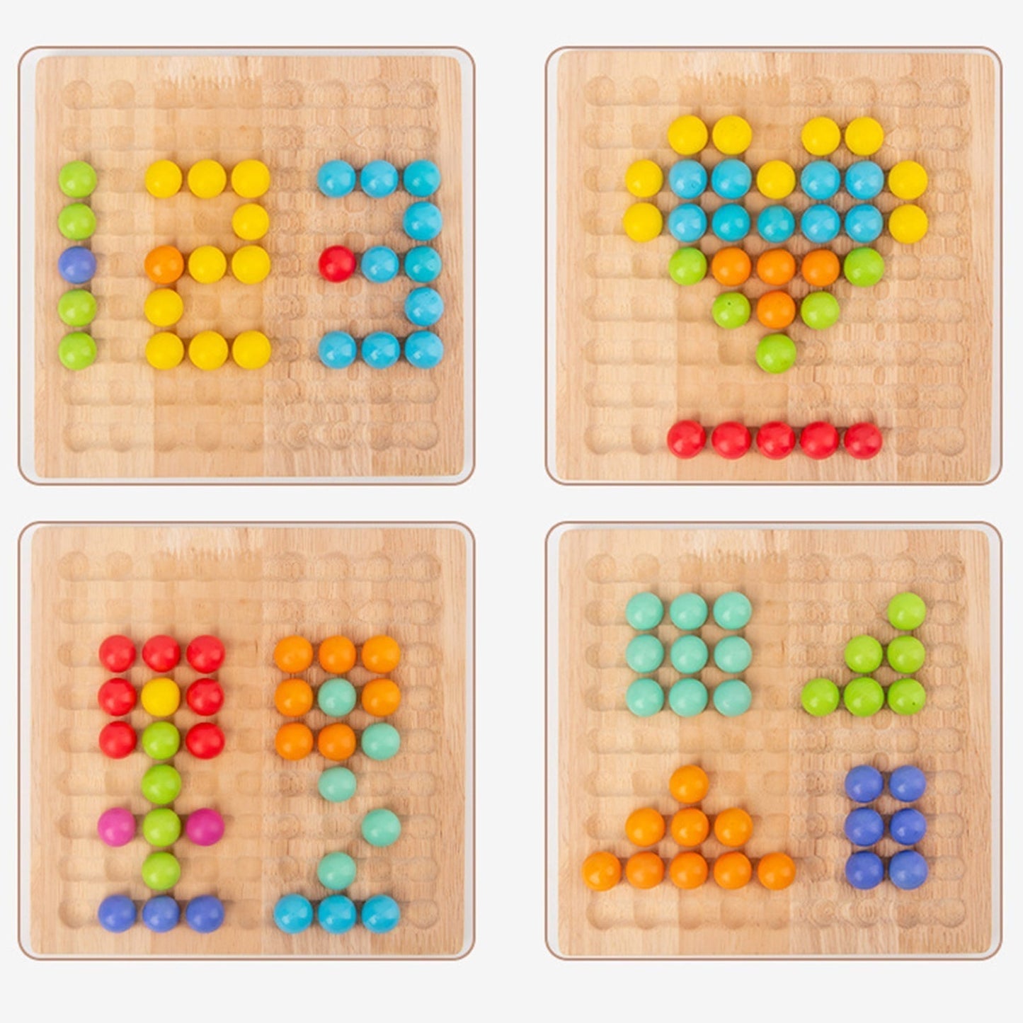 Montessori Logiskt Spel med Pärlor – Främjar Färgteori och Tankeförmåga