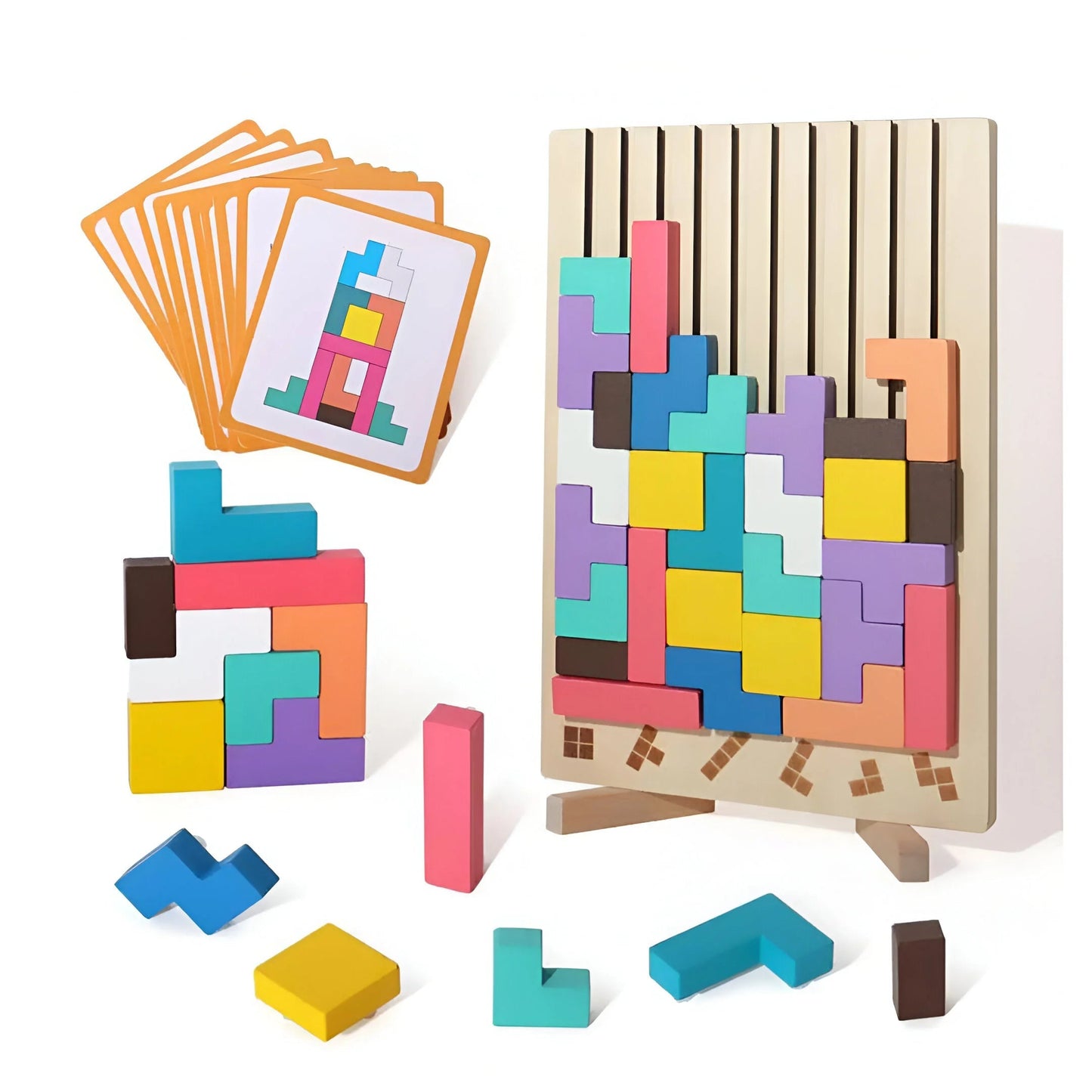 Kreativt Montessori Träpussel för Barn - Lärande & Kul
