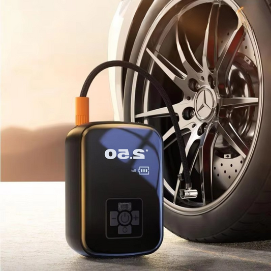 Trådløs Bil Luftpumpe med Automatisk Stop og LED Lys