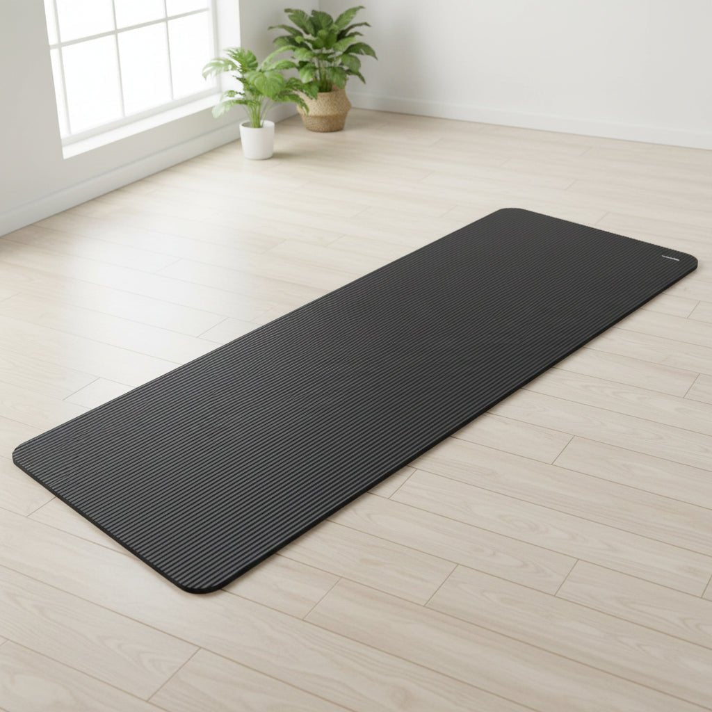 Extra tjock yogamatta med halkfri yta för hemmaträning