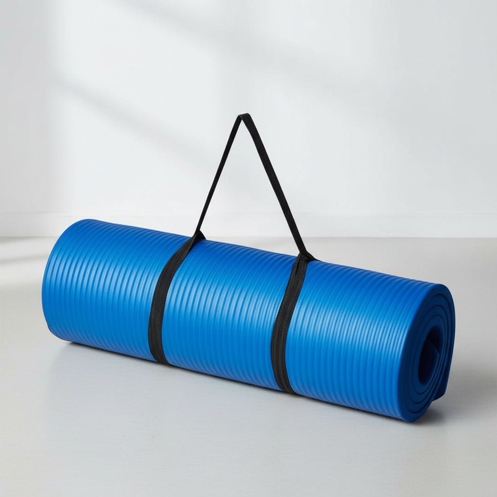 Extra tjock yogamatta med halkfri yta för hemmaträning
