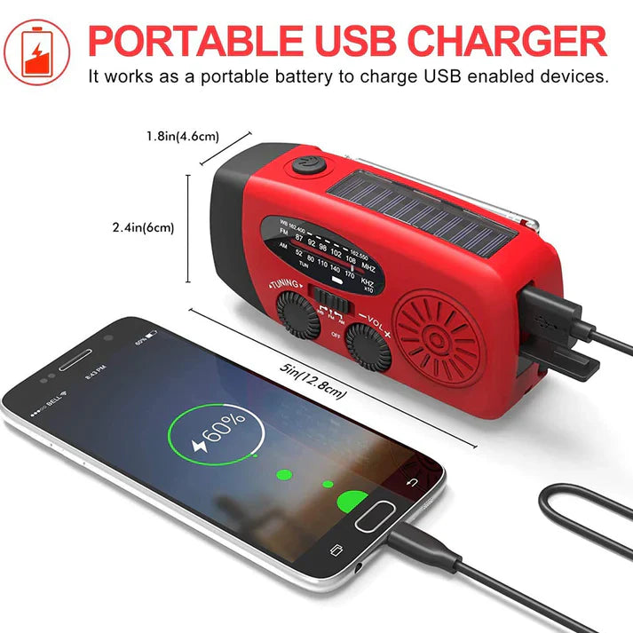 Nødradio med Solcelle og USB: Forberedt på Alle Situationer