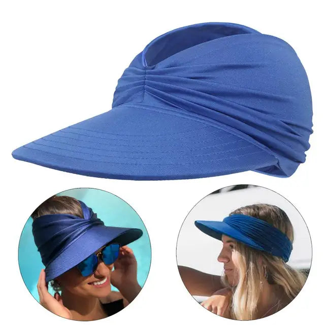 Vikbar solhatt med bred skärm och UV-skydd