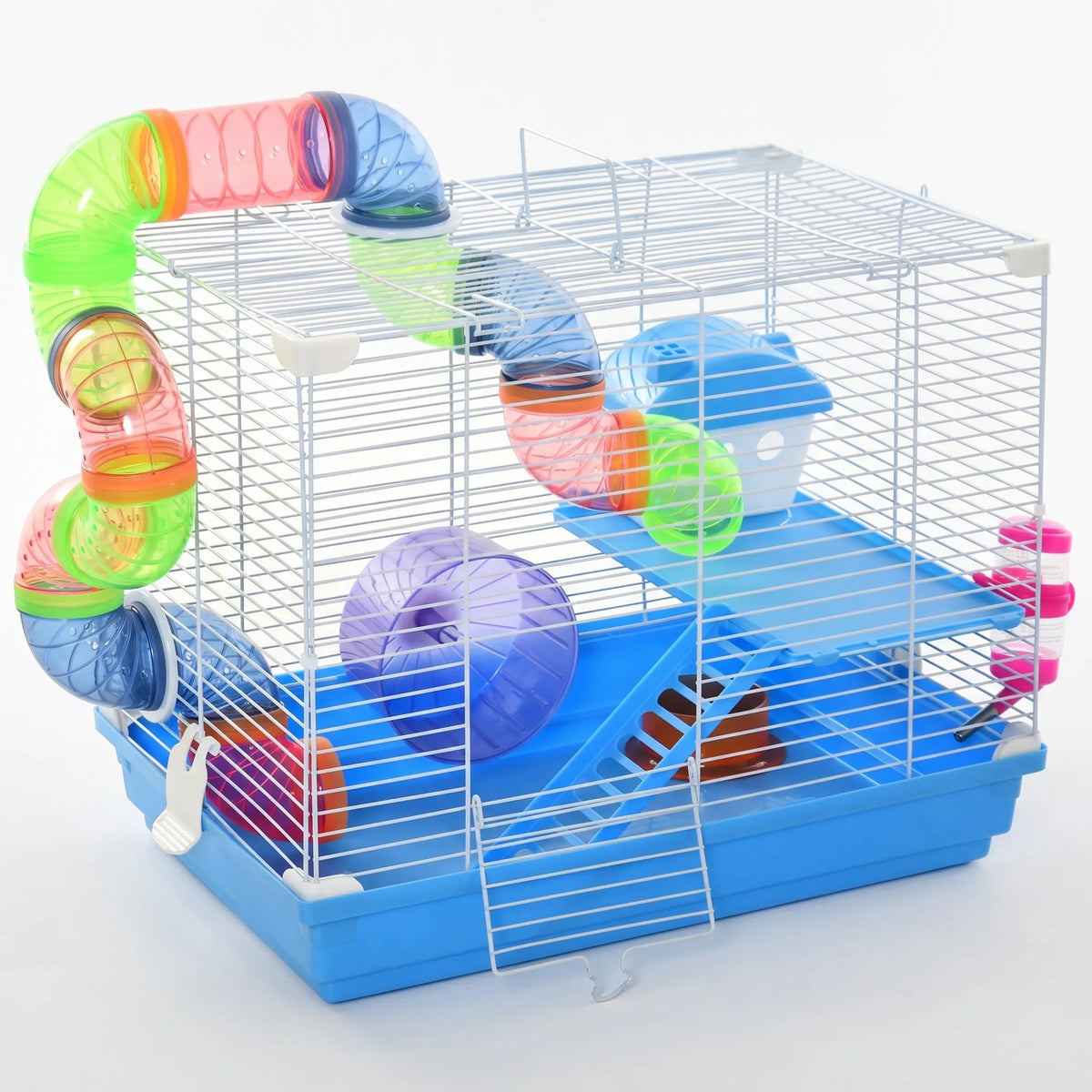 Tvåvånings Färgglatt Hamsterbur - Hamsterhus