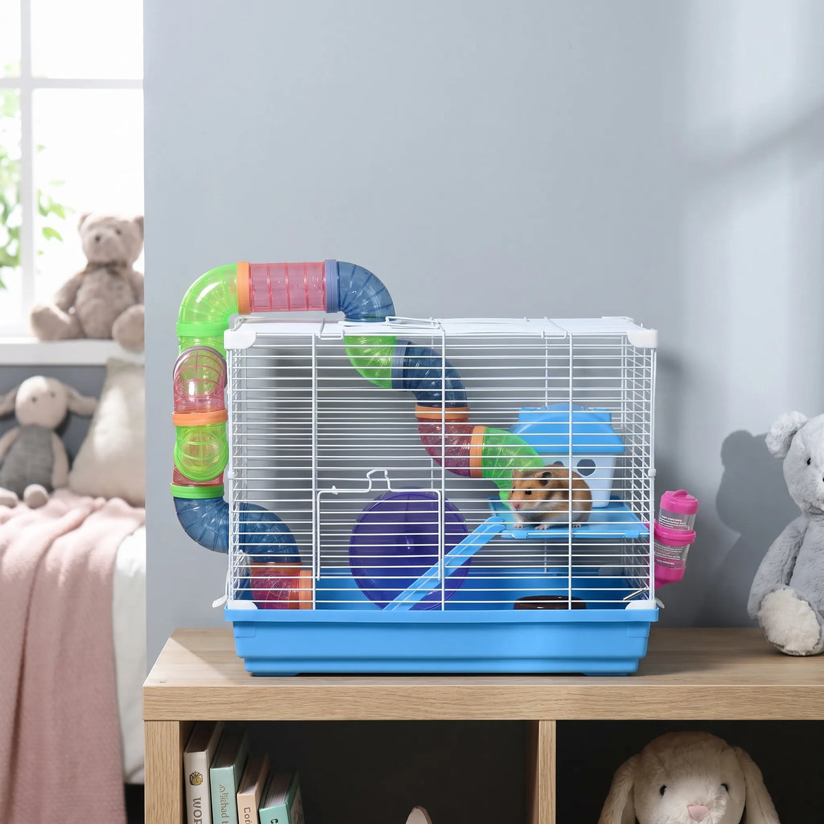 Tvåvånings Färgglatt Hamsterbur - Hamsterhus