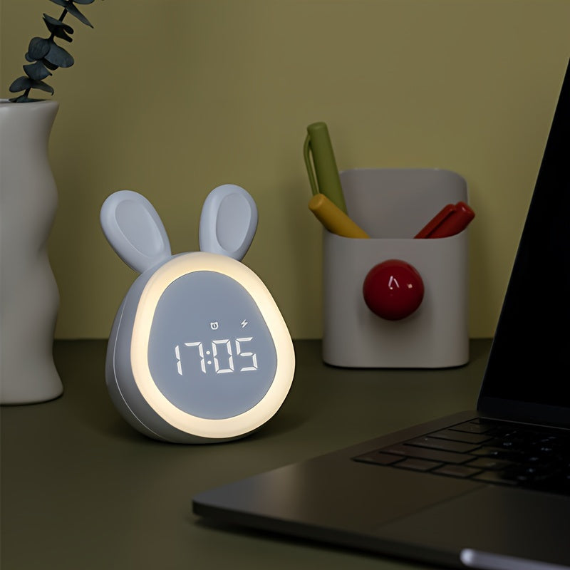 BunnyGlow Vækkeur med Blid Vågn Musik og Natlampe