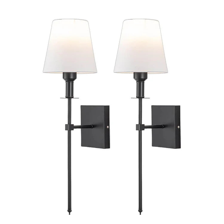 Uppladdningsbar Vägglampa med Tygtak – Elegant och Sladdlös