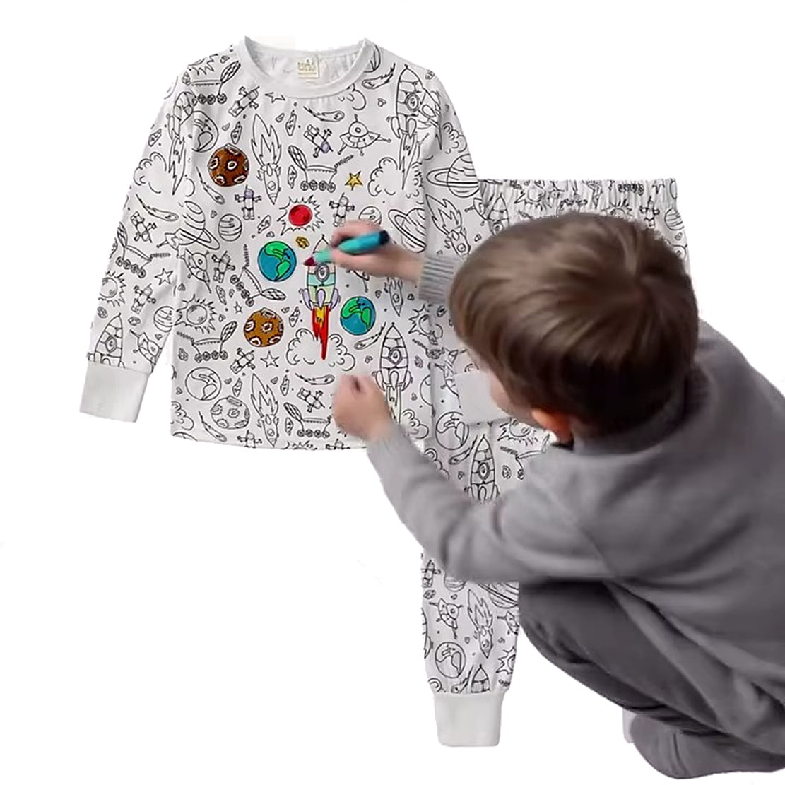 Børnepyjamas Sæt: Blødt og Sjovt Til Legeglade Små