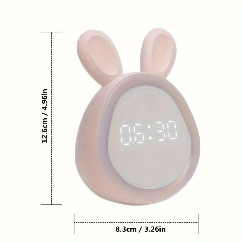 BunnyGlow Vækkeur med Blid Vågn Musik og Natlampe