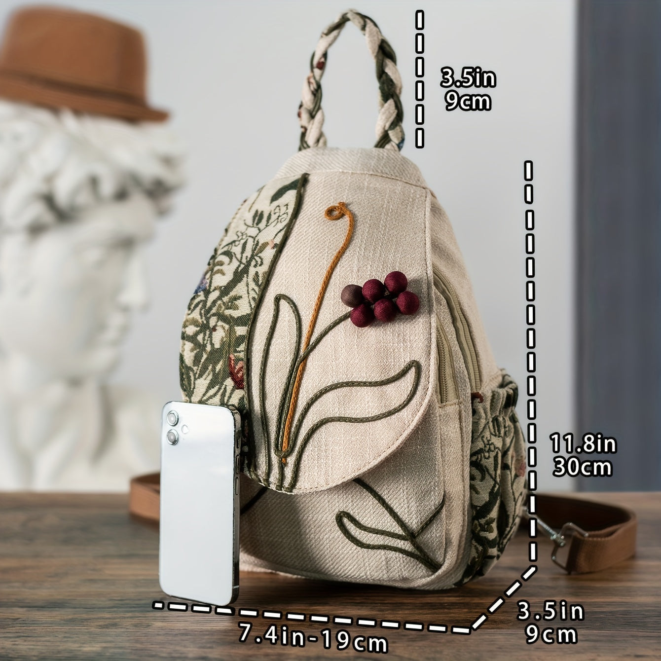 Farverig EthnoStyle Taske – Praktisk og Håndlavet