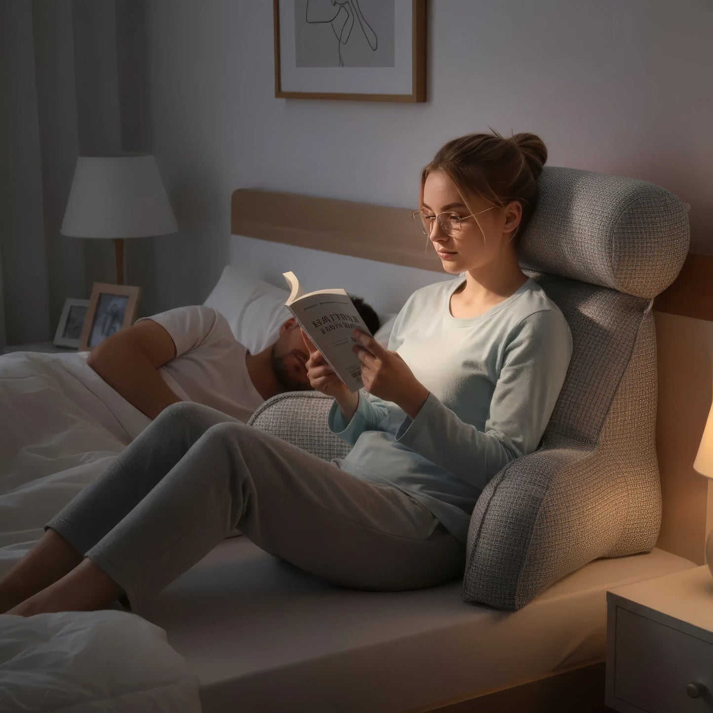 Ergonomisk läskudde med sidoficka – Komfort i sängen