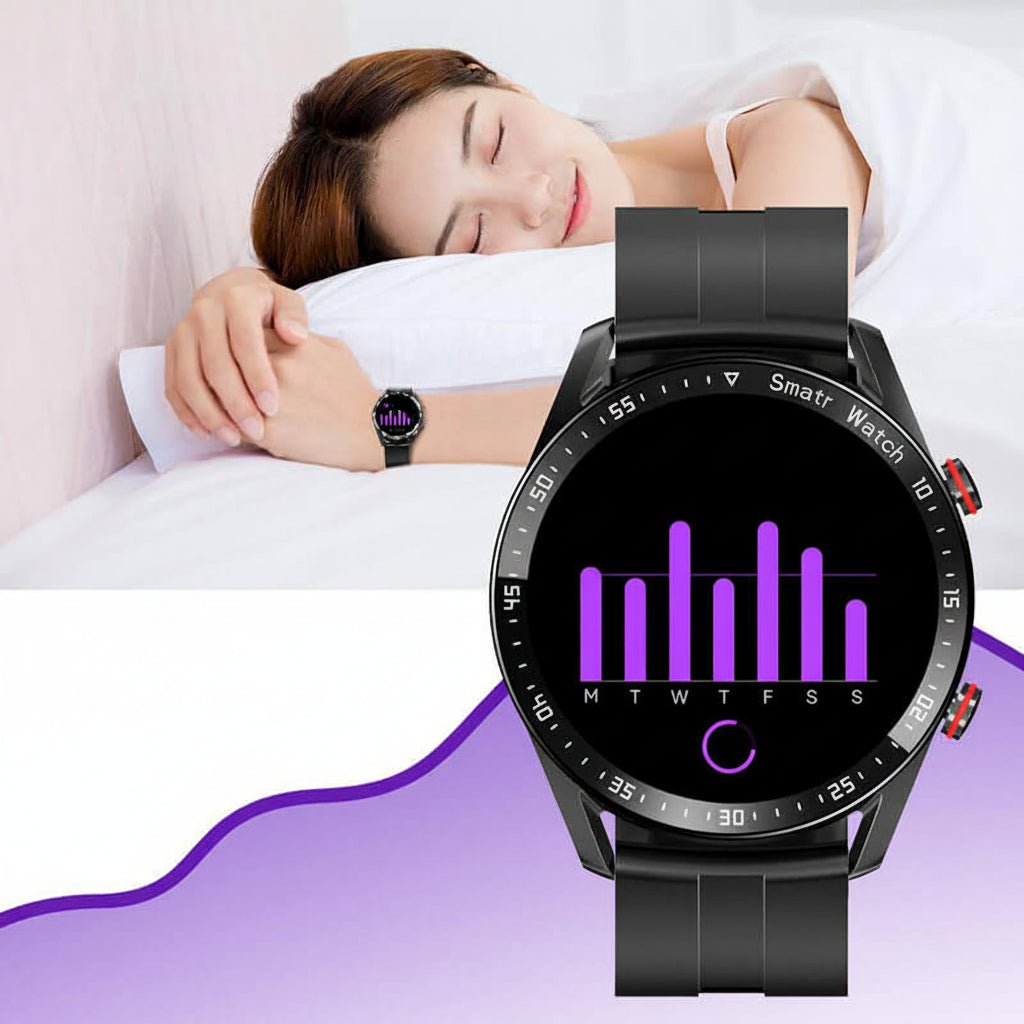 Smartklocka med Bluetooth-samtal och vattentät fitnessmätare