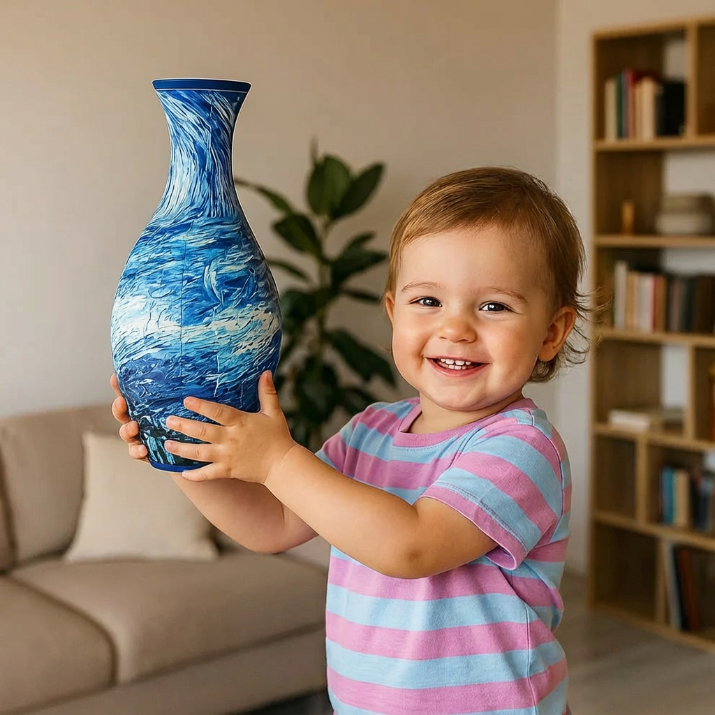 Elegant 3D Pusselvas - Designad för äkta blommor