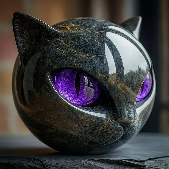 Kattens eleganta skulptur – En mystisk dekorativ figur