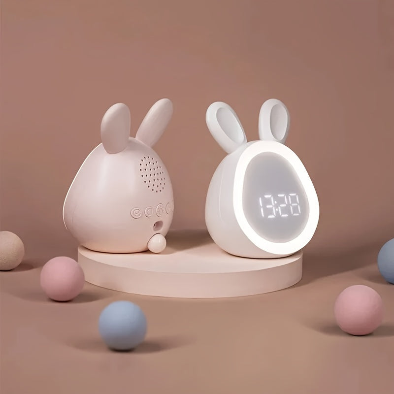 BunnyGlow Vækkeur med Blid Vågn Musik og Natlampe