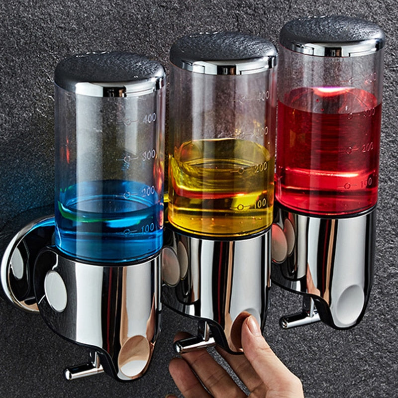 Væghængt badeværelse shampoo sæbe dispenser