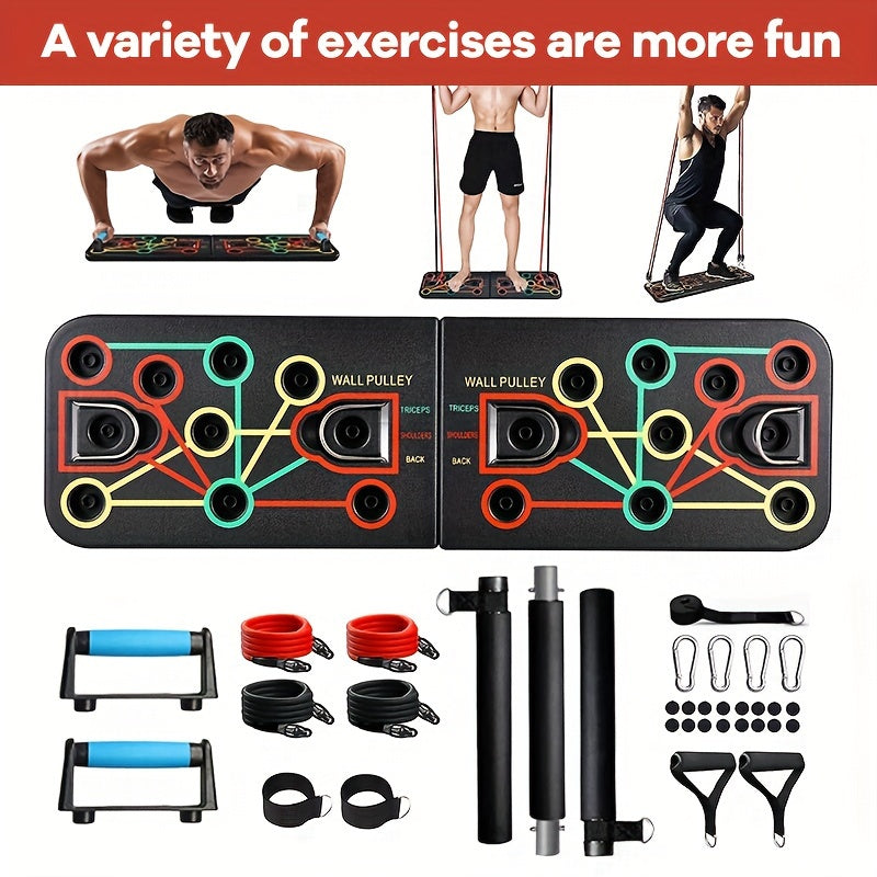 Flexibelt träningsset med motståndsband och handtag
