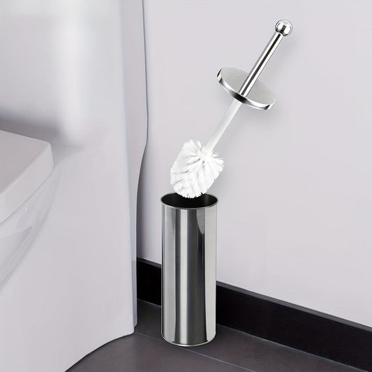Elegant toalettborste med långt handtag och hygienisk hållare