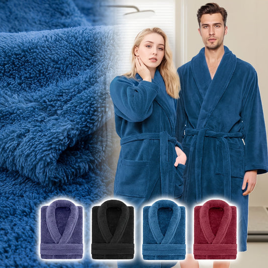 Luksuriøs Unisex Badekåbe i Blødt Fleece – Komfort og Varme