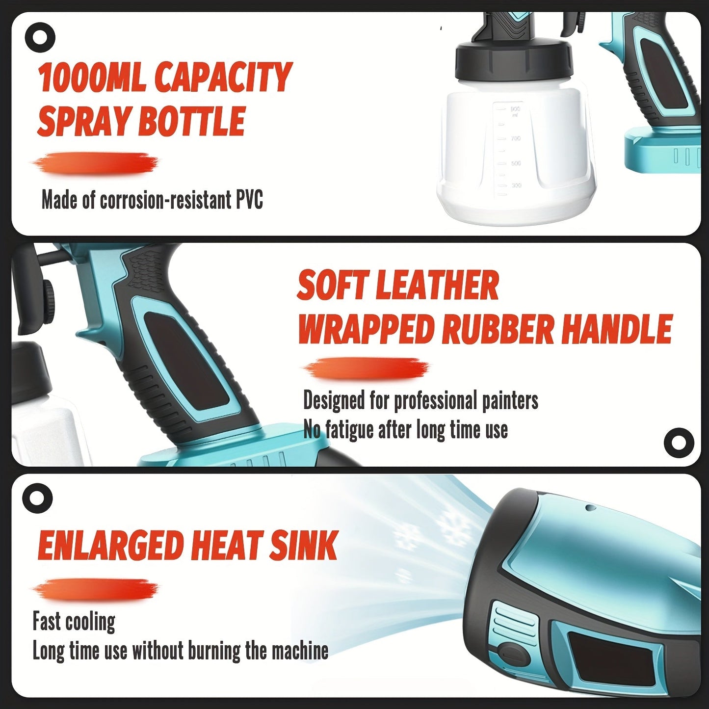 SmartSpray Malersprøjte – Trådløs med 2 Batterier og 1000ml Beholder